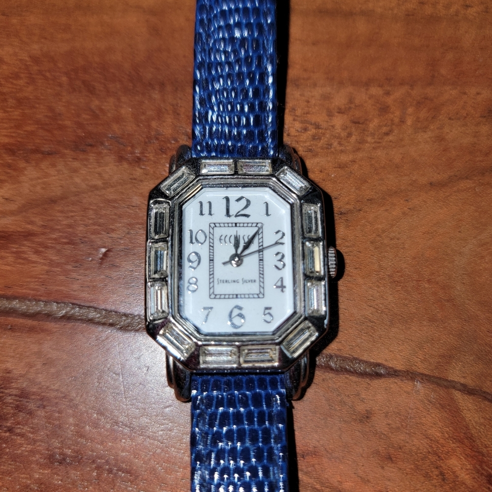 Ecclissi blue leather watch